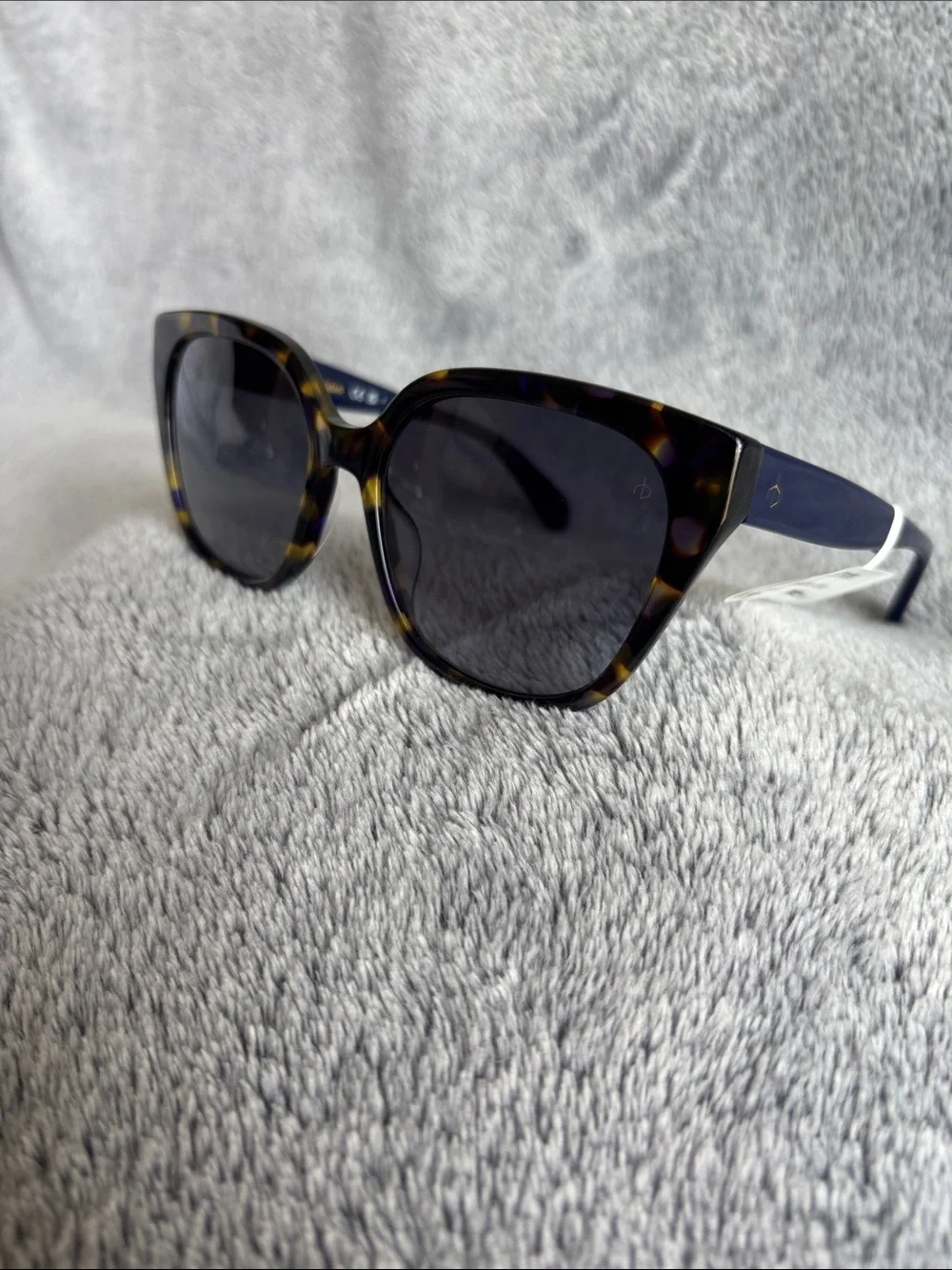 rag & bone Gradient Square Sunglasses in Yellow Havana/Blue/Grey Shaded NWT